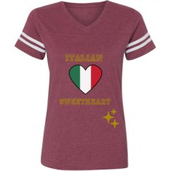 Ladies Relaxed Fit Vintage Sports Tee