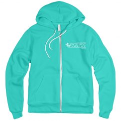 Unisex Fleece Full Zip Midweight Hoodie TEAL