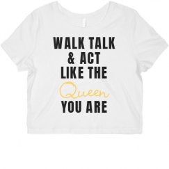 Ladies Slim Fit Crop Top Tee