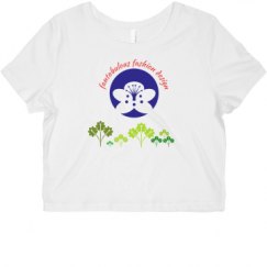 Ladies Slim Fit Crop Top Tee