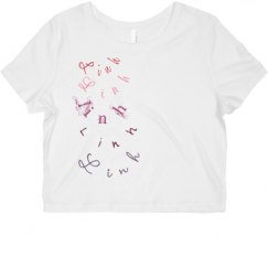 Ladies Slim Fit Crop Top Tee