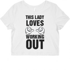 Ladies Slim Fit Crop Top Tee