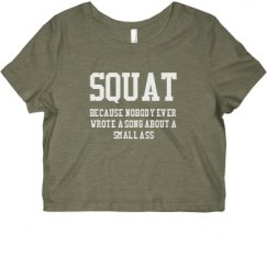 Ladies Slim Fit Crop Top Tee