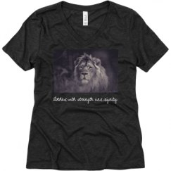 Ladies Relaxed Fit Super Soft Triblend V-Neck Tee