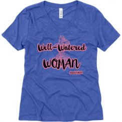 Ladies Relaxed Fit Super Soft Triblend V-Neck Tee