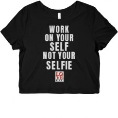 Ladies Slim Fit Crop Top Tee