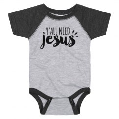 Boys Y'all Need Jesus Bodysuit 