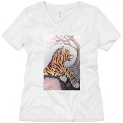 Ladies Relaxed Fit V-Neck Tee