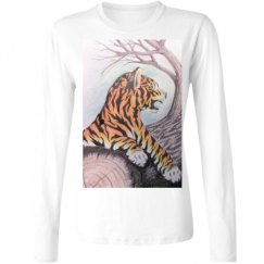 Ladies Relaxed Fit Basic Long Sleeve Tee