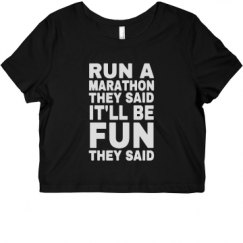 Ladies Slim Fit Crop Top Tee