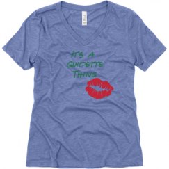 Ladies Relaxed Fit Super Soft Triblend V-Neck Tee