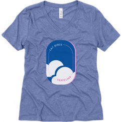 Ladies Relaxed Fit Super Soft Triblend V-Neck Tee