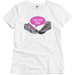 Talking Shoes Pink + Your Text