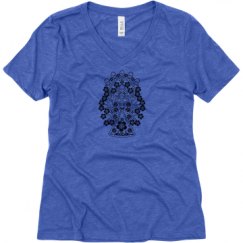 Ladies Relaxed Fit Super Soft Triblend V-Neck Tee