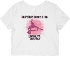 Ladies Slim Fit Crop Top Tee