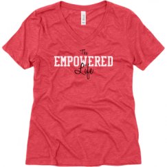 Ladies Relaxed Fit Super Soft Triblend V-Neck Tee