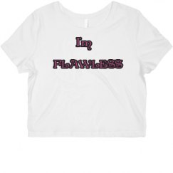 Ladies Slim Fit Crop Top Tee