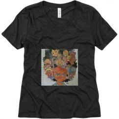 Ladies Relaxed Fit Super Soft Triblend V-Neck Tee