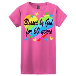 60TH BIRTHDAY LOVE HEART DESIGN