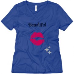 Ladies Relaxed Fit V-Neck Tee