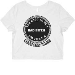 Ladies Slim Fit Crop Top Tee