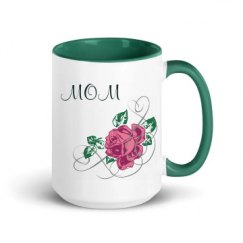 15oz Ceramic Mug with Color Inside