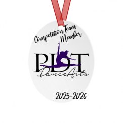 Metal Oval Christmas Ornament