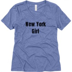 Ladies Relaxed Fit Super Soft Triblend V-Neck Tee