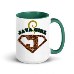 15oz Ceramic Mug with Color Inside