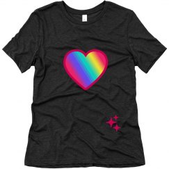 Rainbow heart tee