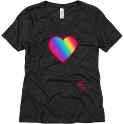 Ladies Relaxed Fit Super Soft Triblend V-Neck Tee