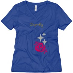 Ladies Relaxed Fit V-Neck Tee