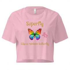 Superfly butterfly crop top 2