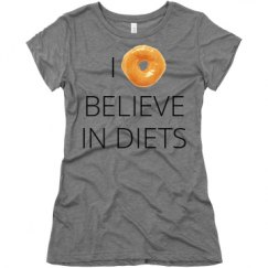 Ladies Slim Fit Super Soft Triblend Tee