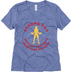 Ladies Relaxed Fit Super Soft Triblend V-Neck Tee