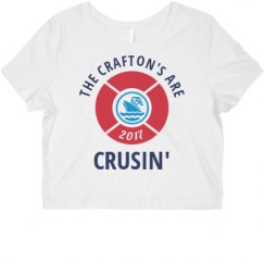 Ladies Slim Fit Crop Top Tee