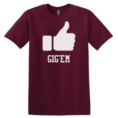 Maroon tee w/white graphic 