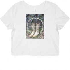 Ladies Slim Fit Crop Top Tee