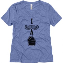 Ladies Relaxed Fit Super Soft Triblend V-Neck Tee