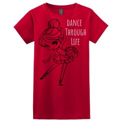 Pink Tee w/black graphic 