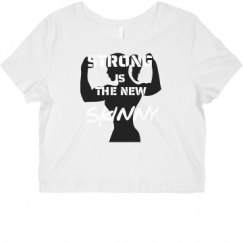 Ladies Slim Fit Crop Top Tee