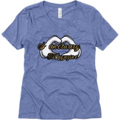 Ladies Relaxed Fit Super Soft Triblend V-Neck Tee