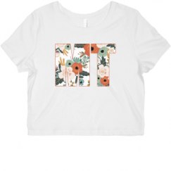 Ladies Slim Fit Crop Top Tee