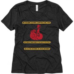 Ladies Relaxed Fit Super Soft Triblend V-Neck Tee