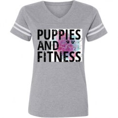 Ladies Relaxed Fit Vintage Sports Tee