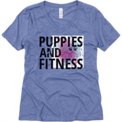 Ladies Relaxed Fit Super Soft Triblend V-Neck Tee