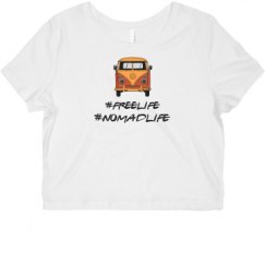 Ladies Slim Fit Crop Top Tee