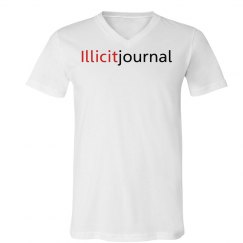 Mens Logo VNECK Tshirt - WHITE