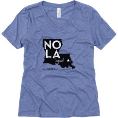 Ladies Relaxed Fit Super Soft Triblend V-Neck Tee