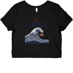 Ladies Slim Fit Crop Top Tee